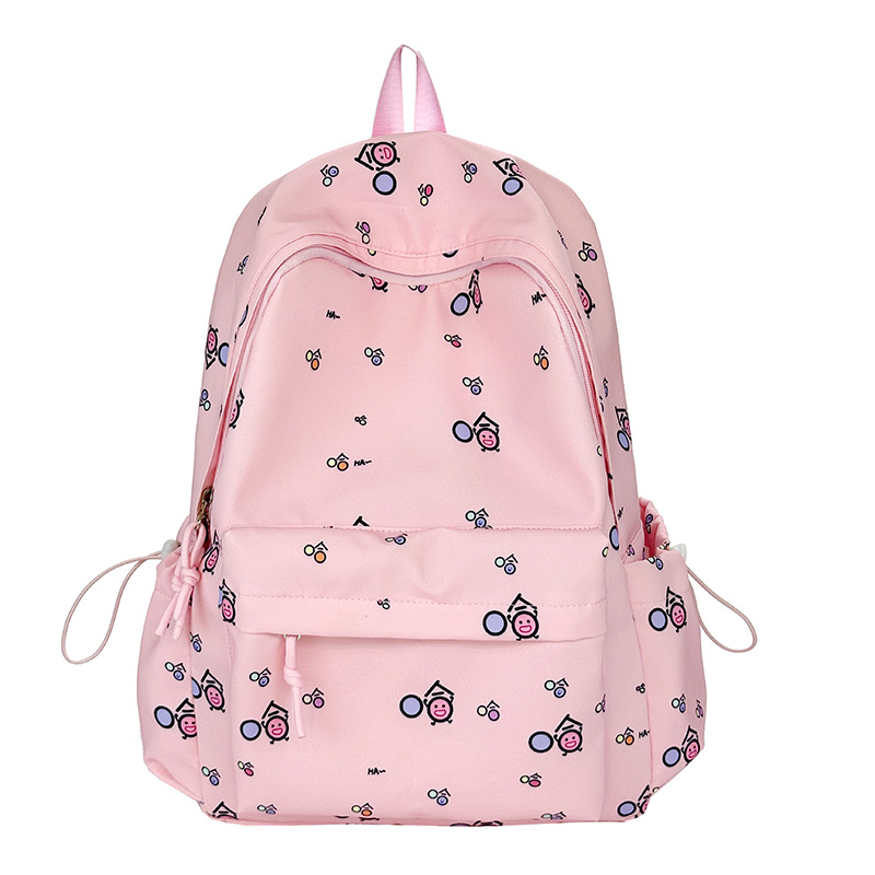 A new high-appeal, fresh and sweet campus backpack for junior and senior high school students, a lightweight and large-capacity backpack for spring outings Item Picture