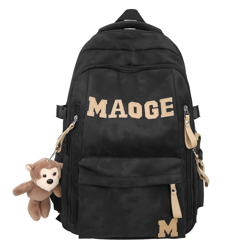 2025 New high-appearance-level middle school backpack with large capacity, Korean version of ins college style couple casual travel backpack Item Picture