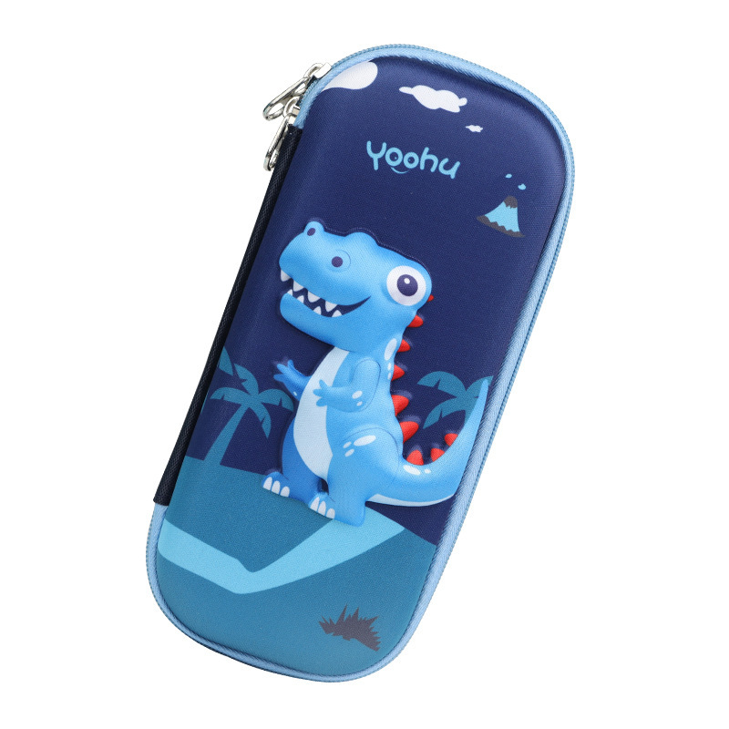 New cartoon large-capacity pen case for primary school students, 3D children's zipper stationery box, prizes, cute and creative space bag Item Picture