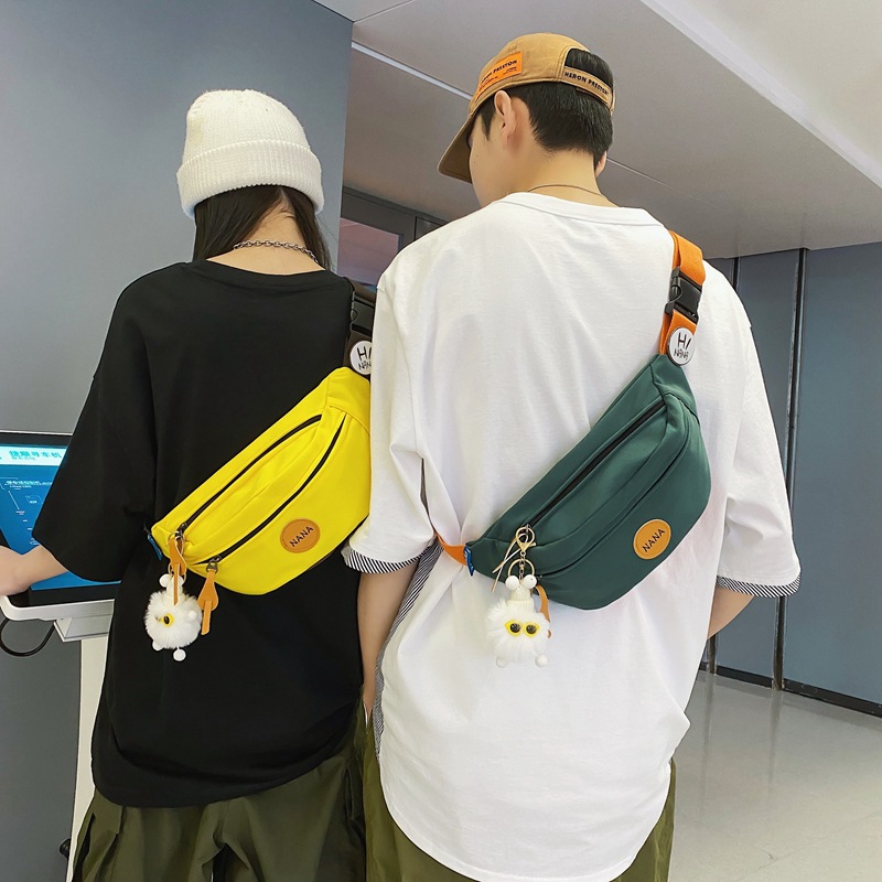 Simple and sporty trendy brand chest bag, couple's versatile small crossbody bag, student waist bag, large-capacity niche single-shoulder crossbody bag full figure