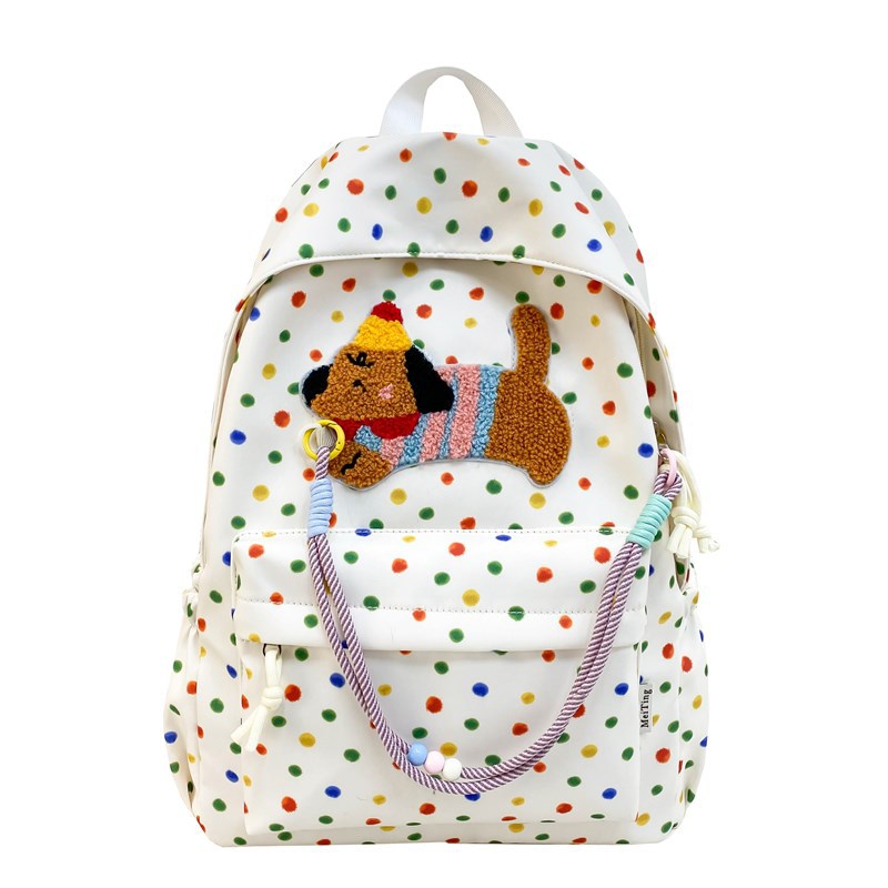 2025 New style fresh and clean schoolbag, large-capacity lightweight single-shoulder bag, cute printed backpack, casual travel backpack Item Picture