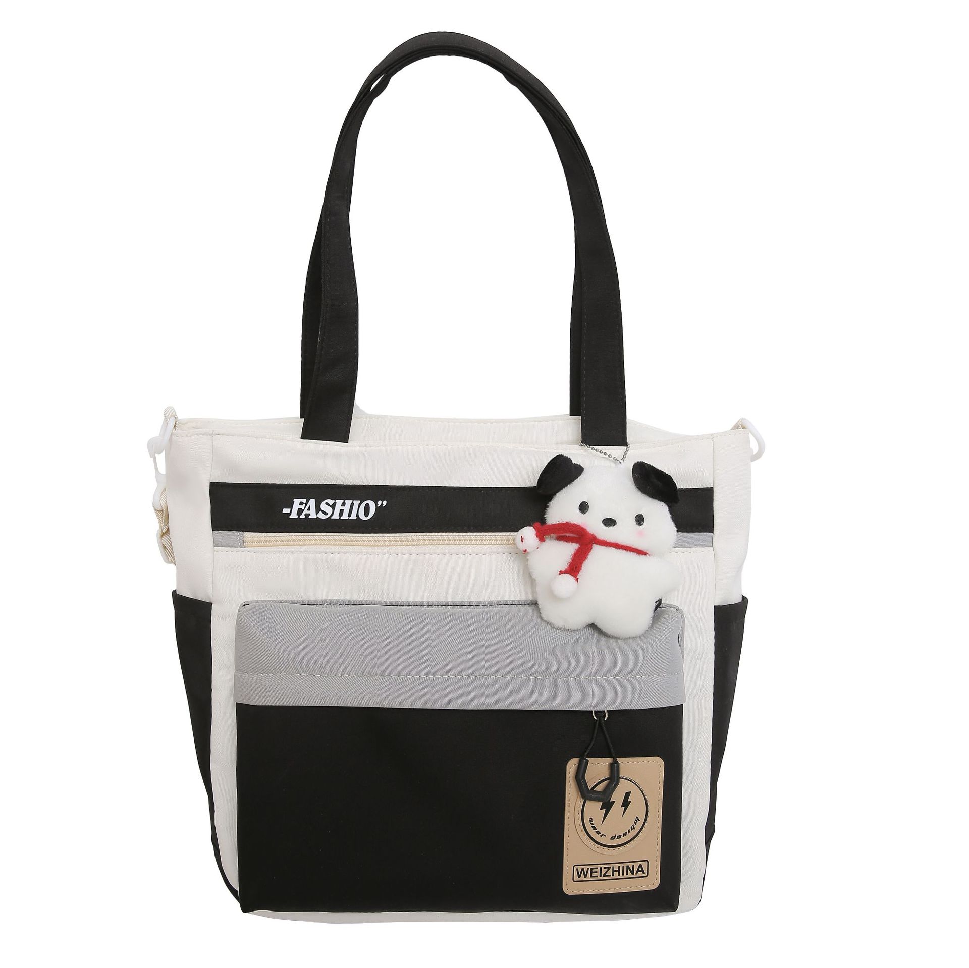 Large-capacity student handbag for girls, 2024 new style, crossbody bag for junior high school students' tutoring, single-shoulder bag for high school students' classes, for boys Item Picture