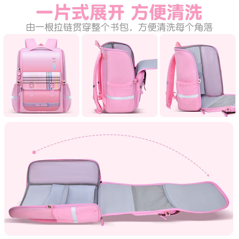 New type of primary school schoolbag for grades 1-6, large-capacity back-protecting and load-reducing children's schoolbag for boys and girls, backpack for both shoulders Application Scenario