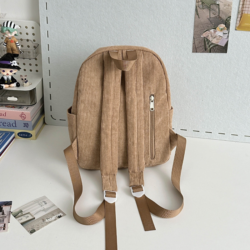 Autumn outing and study tour children's portable backpack, corduroy, high appearance level, girlish mini backpack Specification drawing