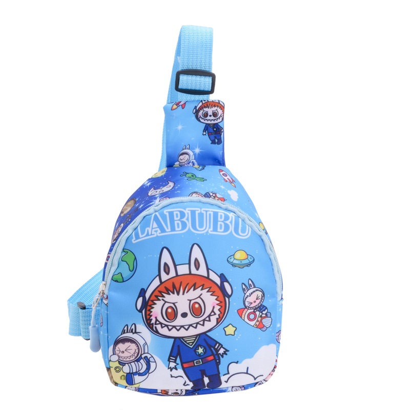 New children's chest bag, cute cartoon casual crossbody bag for boys and girls, coin purse, trendy single-shoulder backpack for babies Item Picture
