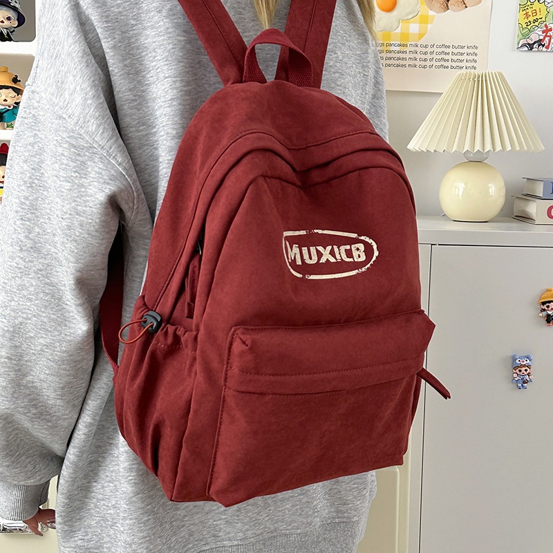 Korean-style Instagram retro and simple college student schoolbag, large-capacity casual travel backpack, versatile and lightweight backpack full figure