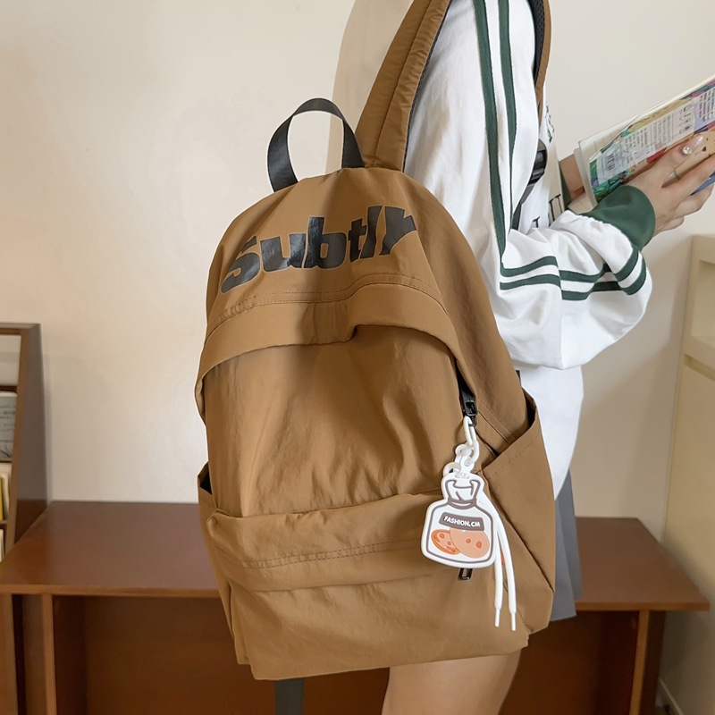Schoolbag, trendy brand for female college students, large-capacity, fashionable and versatile computer backpack, casual travel bag, and backpack for junior high school students details Picture