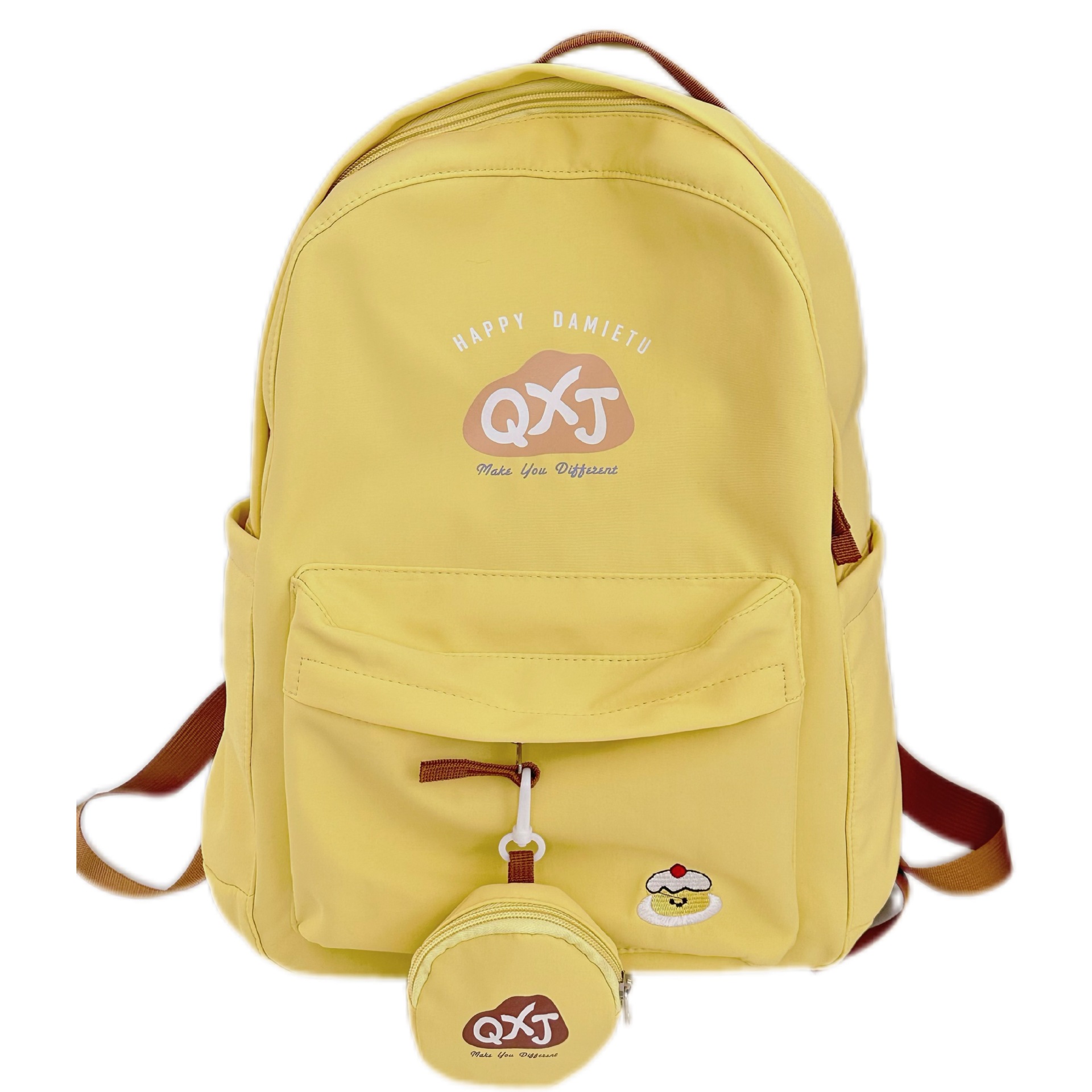 A new, niche Korean-style backpack with a strong sense of design, large capacity, high appearance level, versatile schoolbag, and outdoor travel backpack Item Picture