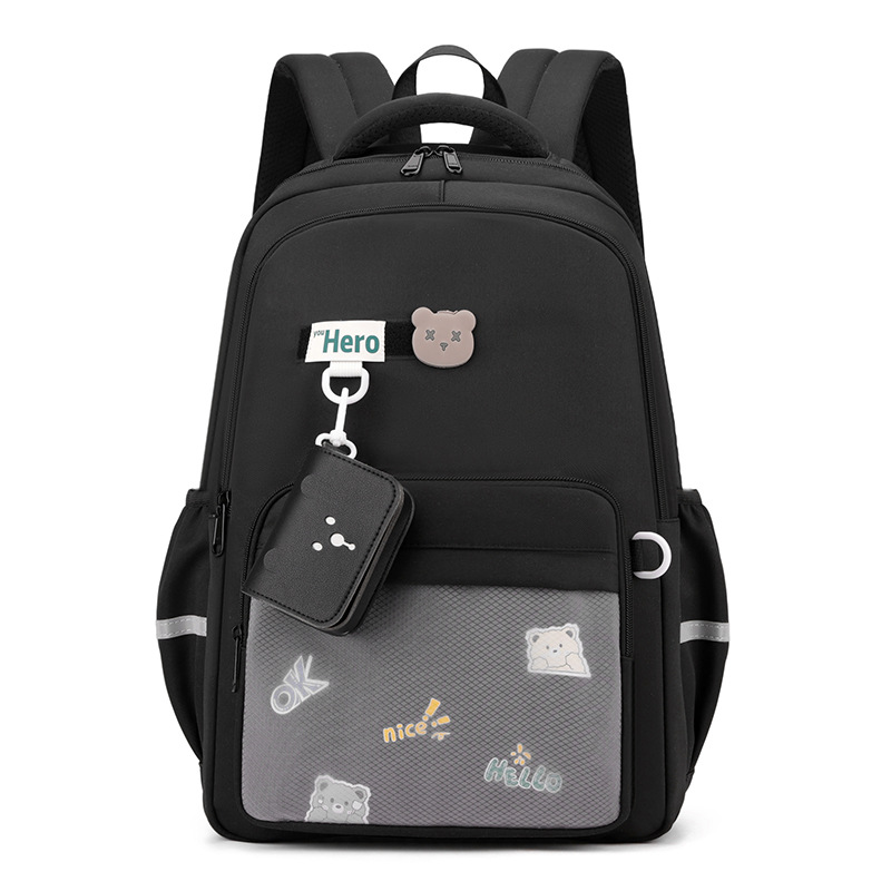 A new Korean version of the forest-themed ins fresh and sweet color-blocking backpack, a lightweight and large-capacity backpack for junior and senior high school students Item Picture