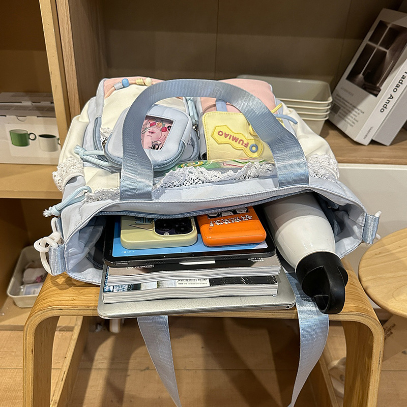 A new high-appearance-level, fresh, sweet, transparent, pain-relieving bag, after-school bag, lightweight and large-capacity backpack from Japanese ins Application Scenario