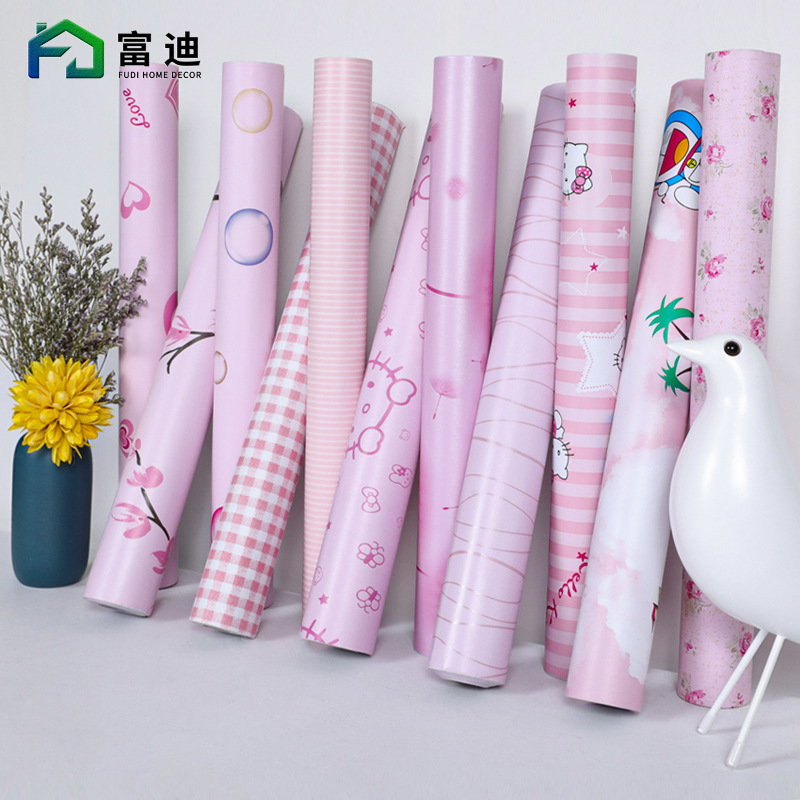 Wholesale student dormitory self-adhesive wallpaper, children's and girls' dormitory cartoon stickers, InS-style moisture-proof background walls Specification drawing