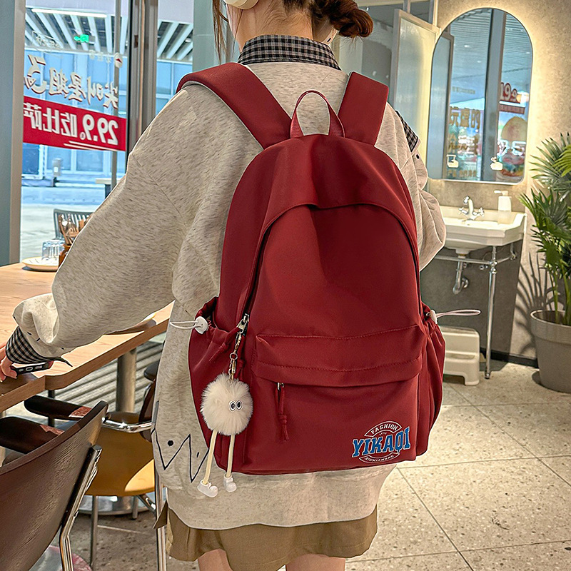 A new high-appeal, fresh and sweet macaron-colored backpack from Korean Instagram, a large-capacity backpack for junior and senior high school students full figure