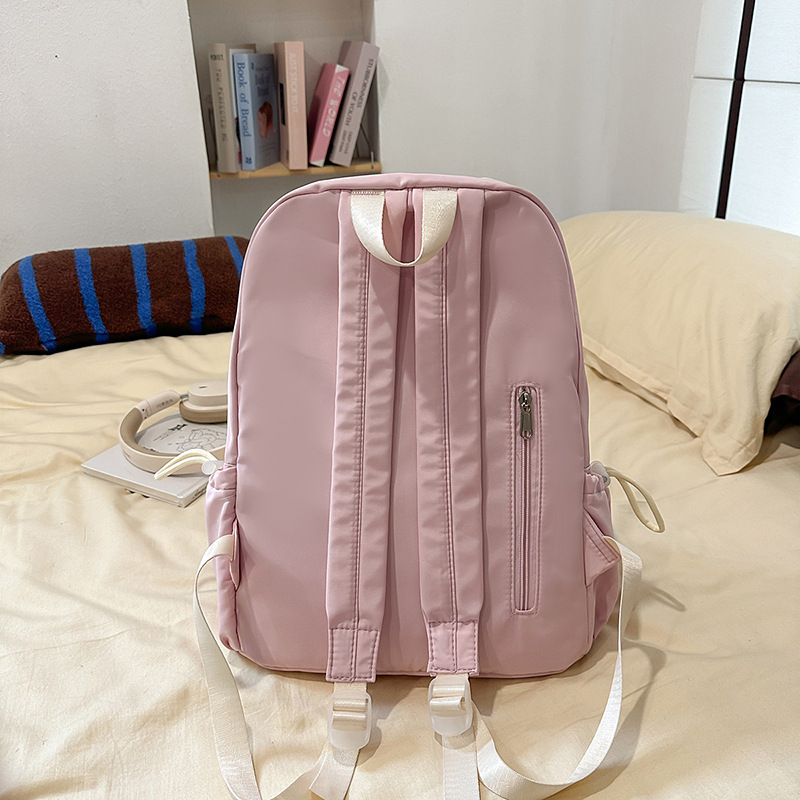 A new high-appearance-level Korean style ins high-appearance-level cream-colored fresh and sweet backpack, a lightweight backpack for junior and senior high school students Specification drawing