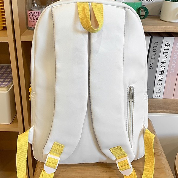 A sweet girl with a high level of appearance and a Japanese-style ins academy style, a cute backpack with contrasting color letters, and a boy with a schoolbag for primary and secondary school students Specification drawing