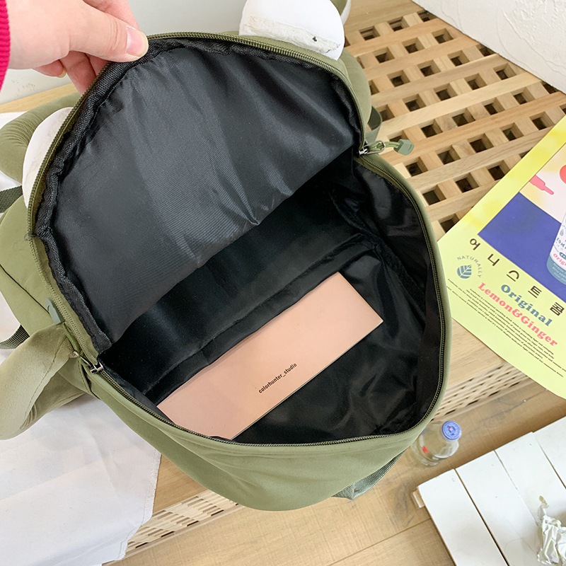 A new Korean style personalized backpack for girls, cute and ugly frog, creative and creative, versatile on Instagram, and a student casual backpack Application Scenario