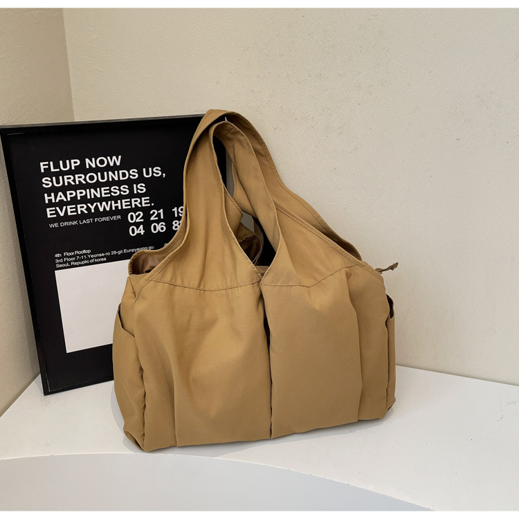 Large-capacity tote bag for women, 2025 new style, fashionable and versatile single-shoulder bag, casual commuting handbag, sports and fitness bag Specification drawing