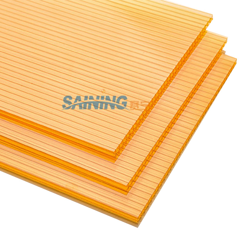 Double-layer and double-layer home decoration hotel canopy materials, transparent multi-color canopy canopy polycarbonate sheet Item Picture