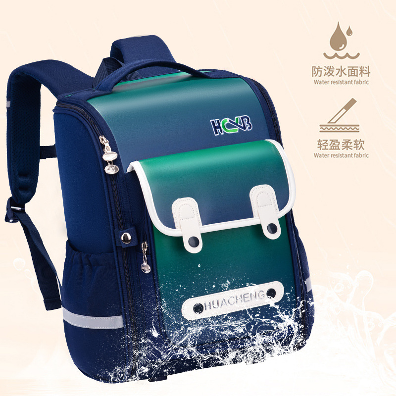 New British-style schoolbag for children, large-capacity backpack for boys and girls in grades 1-6, reducing burden and protecting the spine details Picture
