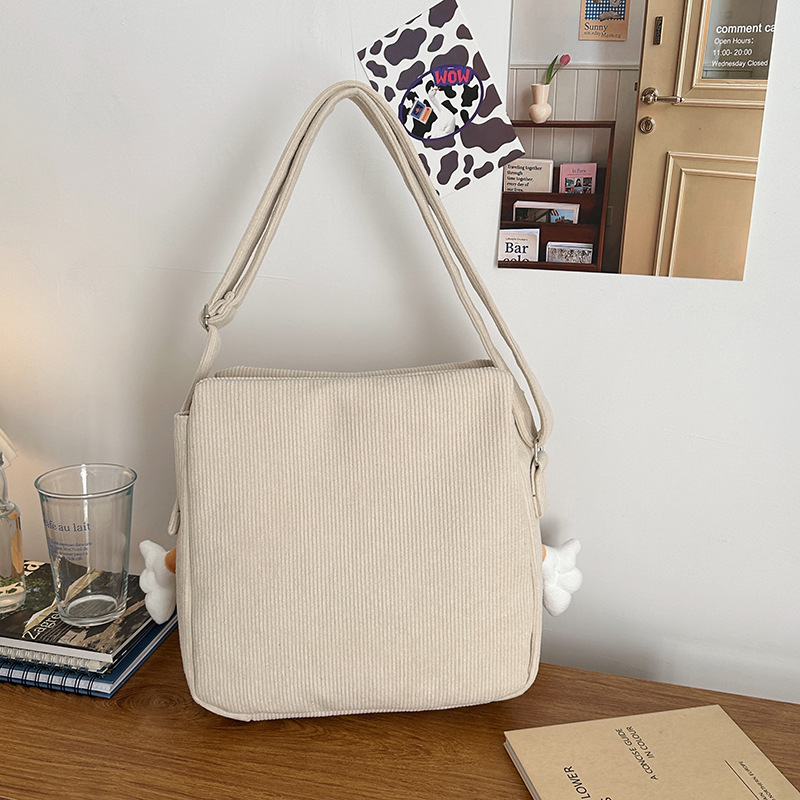 Cute hamburger crossbody bag for autumn and winter, Japanese Instagram cute corduroy cartoon single-shoulder bag, student commuting bag for class Specification drawing