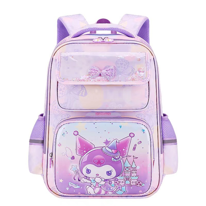 Yugui Dog Kulomi Children's Schoolbag, cartoon backpack for primary school girls, grades 1-6, 3D Spine Support, lightweight and waterproof Item Picture