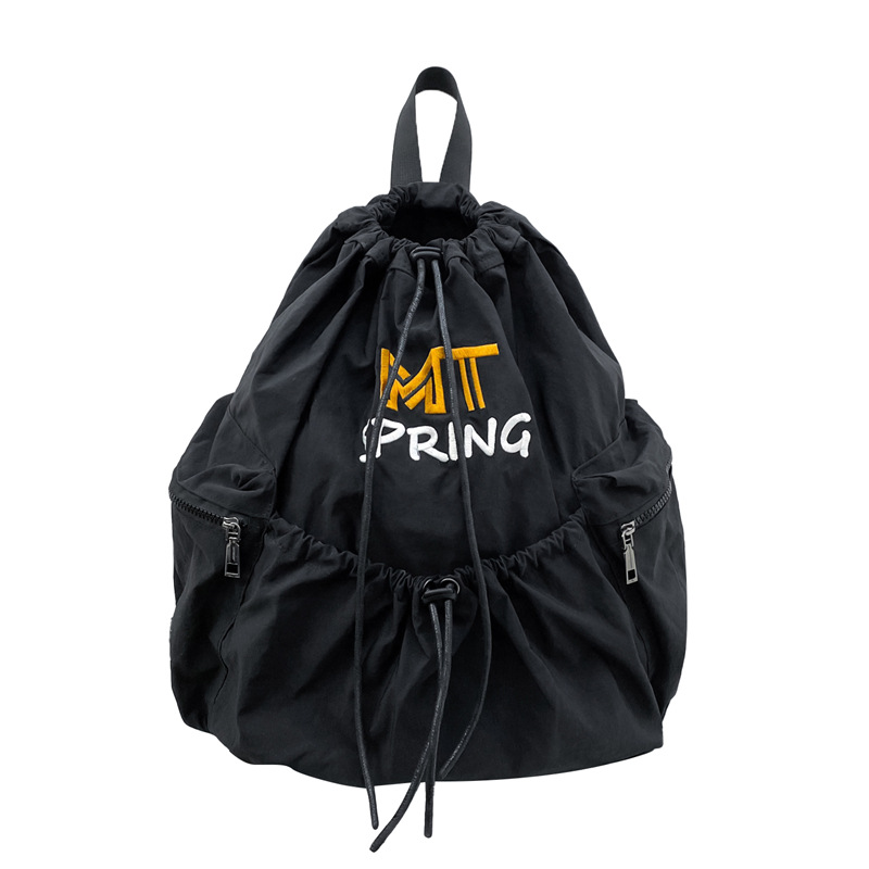 New outdoor sports drawstring backpack, unisex drawstring bag, lightweight hiking bag, college student schoolbag Item Picture