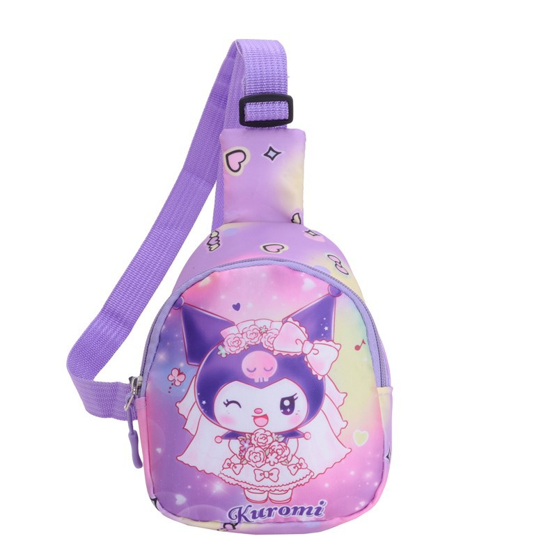 New children's bag, kindergarten baby cartoon coin purse, boys' and girls' outdoor fashionable printed crossbody bag and chest bag Item Picture