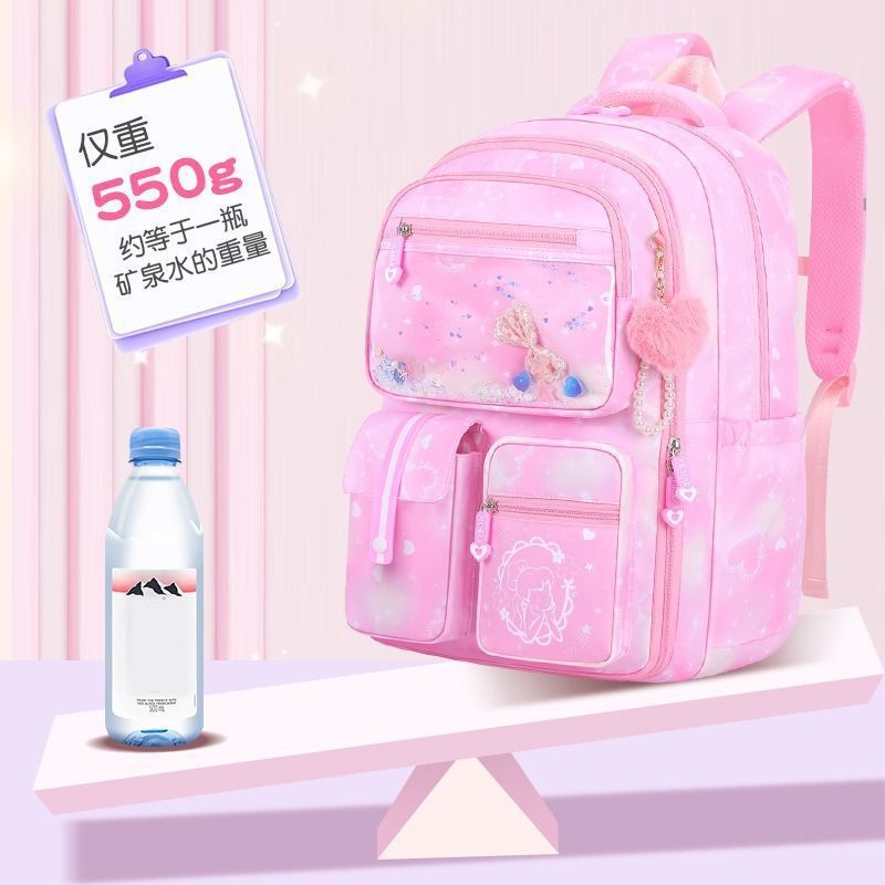New primary school schoolbag refrigerator type large capacity children 's schoolbag for girls 1-3-6 grade reduced burden backpack for girls Application Scenario