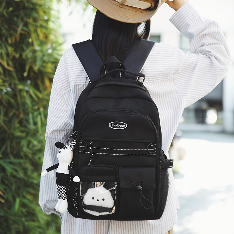 A new Japanese Instagram-style Harajuku retro workwear backpack for junior and senior high school students, with a large capacity and trendy travel backpack details Picture