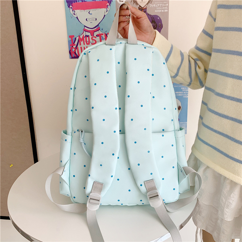 A new high-appearance-level forest-themed cute and fresh printed schoolbag for junior and senior high school girls, a casual, simple and lightweight backpack Specification drawing