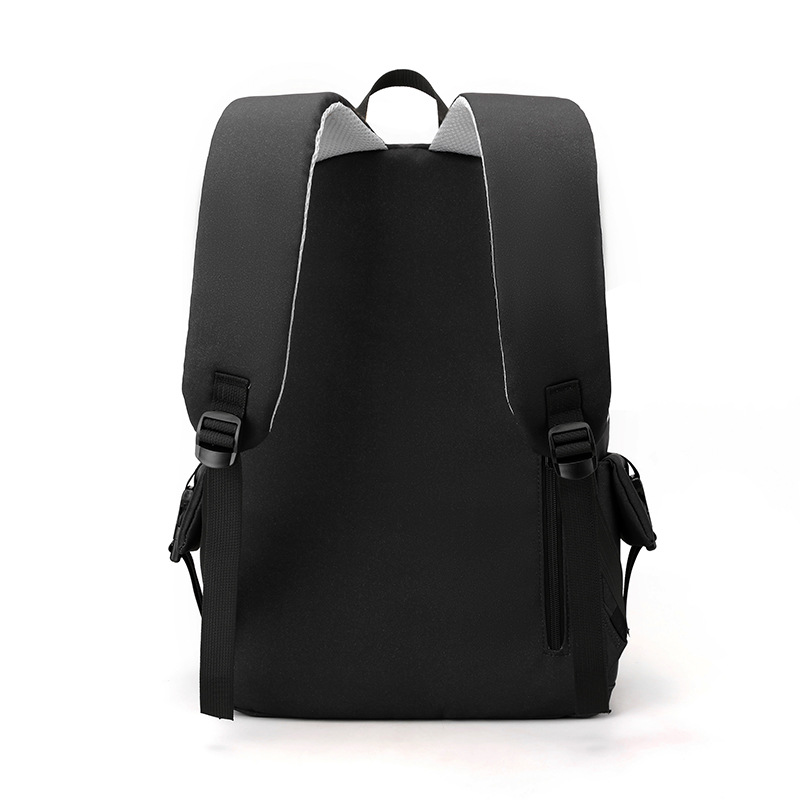 New large-capacity multi-compartment casual, versatile and simple backpack, solid color waterproof and fashionable schoolbag for junior and senior high school students Specification drawing