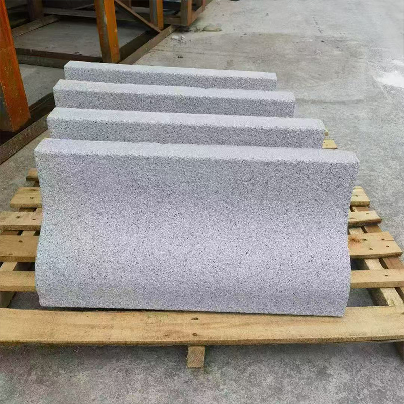 Wholesale of granite curbstone, stone-like S-shaped curb stone, curved elbow, flower bed, step, tree curb stone and vehicle barrier stone Application Scenario