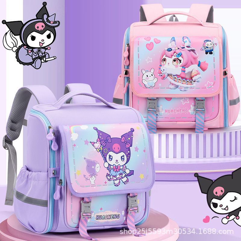 2024 New horizontal version schoolbag for primary school students in grades 2 to 4, a backpack for reducing the burden on both shoulders, male cartoon student schoolbag details Picture
