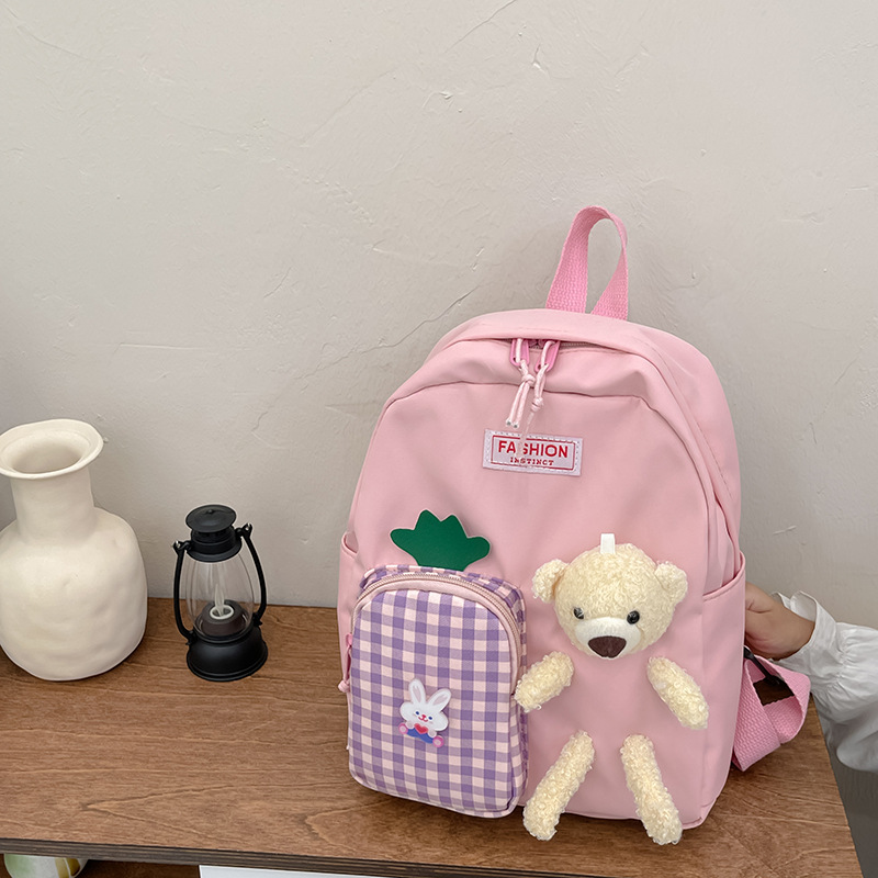 Children's schoolbags 2024 Winter new style backpacks, cute bear backpacks, trendy Korean version boys' and girls' kindergarten schoolbags details Picture