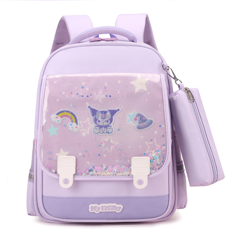 The new schoolbag is a stylish, waterproof and lightweight backpack for girls and boys in grades 12 and 34 of primary school Item Picture