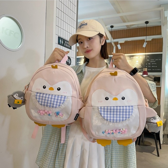 New Japanese and Korean children's schoolbag with a rural style, lightweight backpack, high appearance level, cute girl, min cartoon small backpack full figure