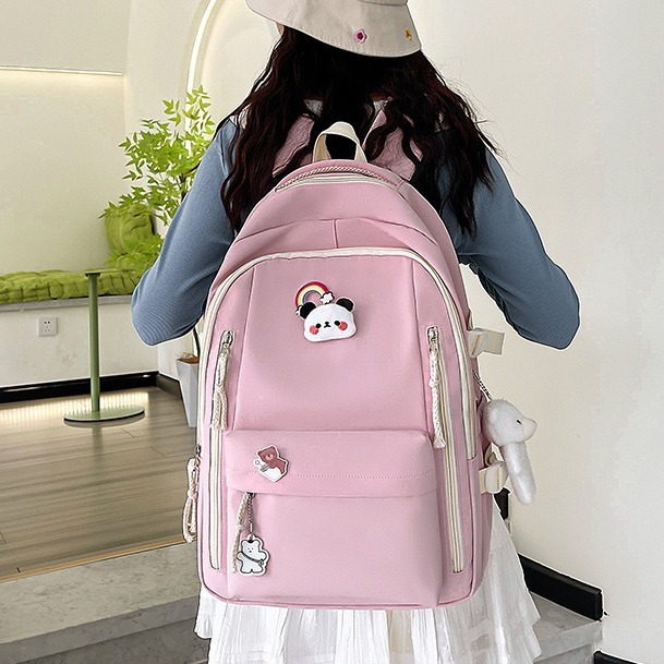 Summer new schoolbag: Korean style ins forest-themed, fresh and cute, lightweight backpack for grades three to six full figure