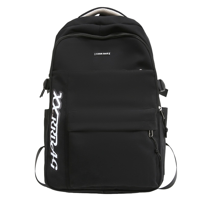 Spring new simple and large-capacity couple casual backpack, high appearance level Korean-style trendy backpack for junior and senior high school students Item Picture
