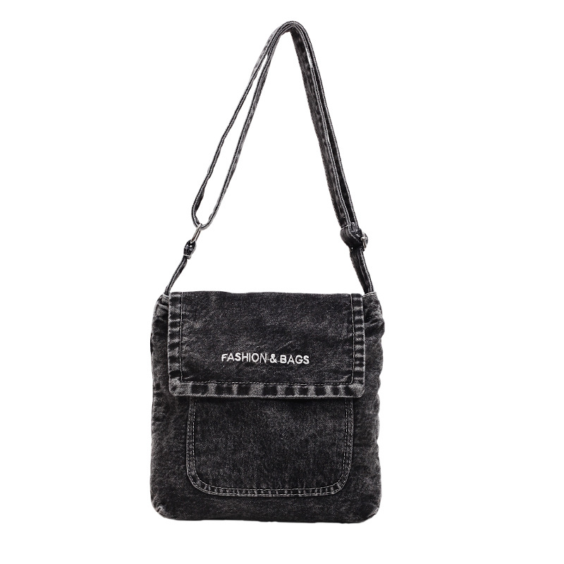 Relaxed large-capacity bag for women, new Spring 2025 denim single-shoulder bag for students, casual and versatile crossbody bag Item Picture