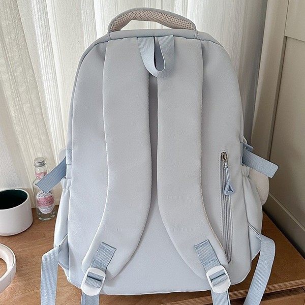 A new high-appearance-level Korean ins fresh and sweet macaron-colored backpack, a simple and lightweight backpack for middle and high school students Specification drawing
