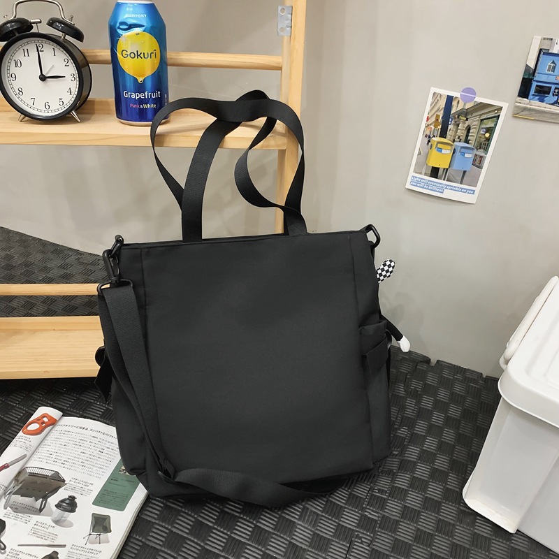 Japanese-style workwear retro single-shoulder bag, female college student commuting backpack for classes, large-capacity hand-held tutorial bag, crossbody bag Specification drawing