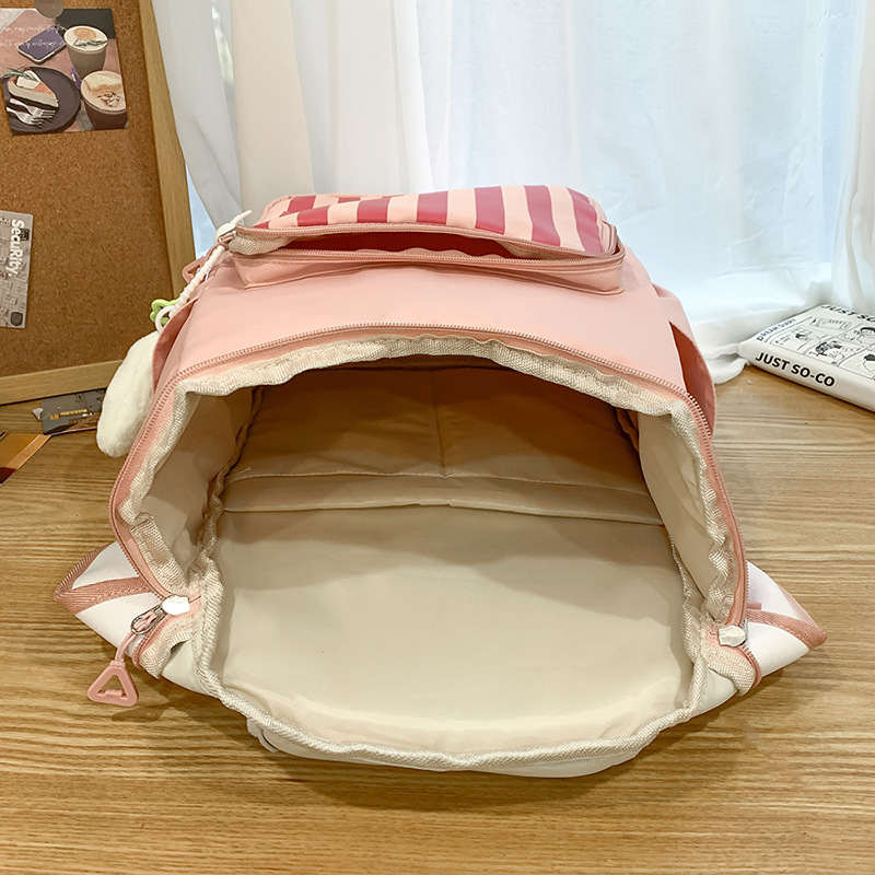 2025 New Korean version cute Mushroom Girl backpack for Girls, large-capacity backpack for junior high school girls and primary school students Application Scenario
