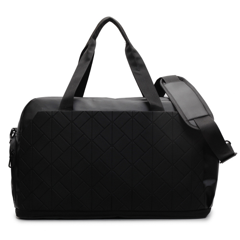Diamond-shaped travel bag, men's large-capacity lightweight hand-held luggage bag, cool storage bag, dry and wet separation sports and fitness bag Item Picture
