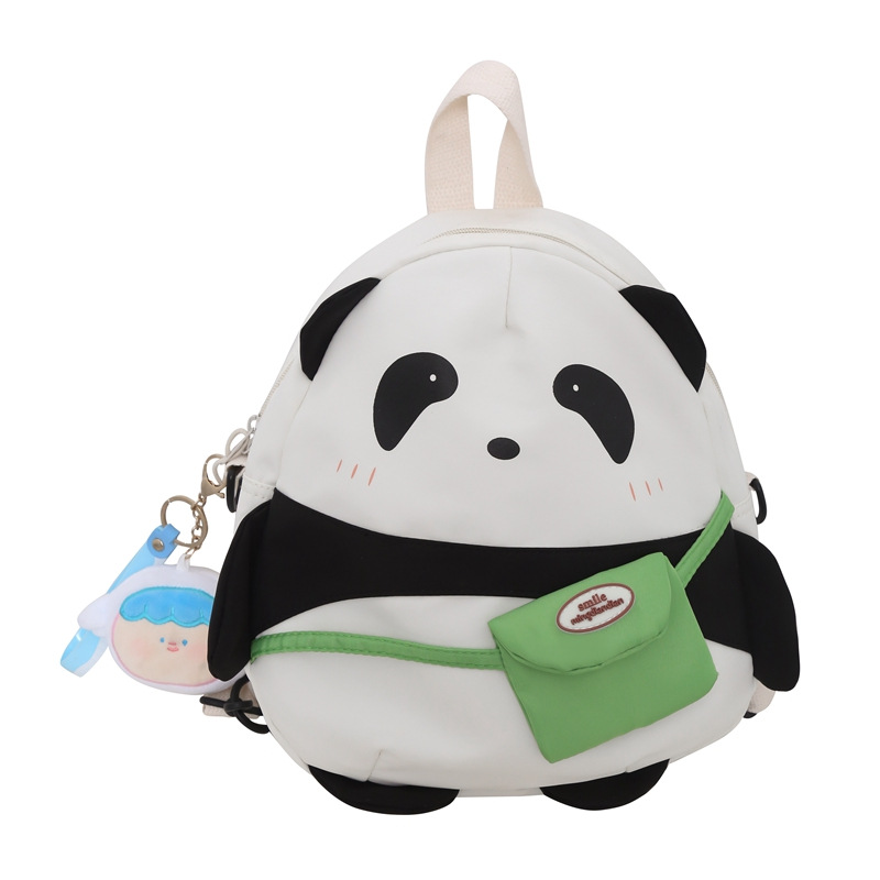The new high-appeartion-level national trend fresh and cute panda crossbody bag is a light backpack for primary and secondary school students to go shopping and travel Item Picture