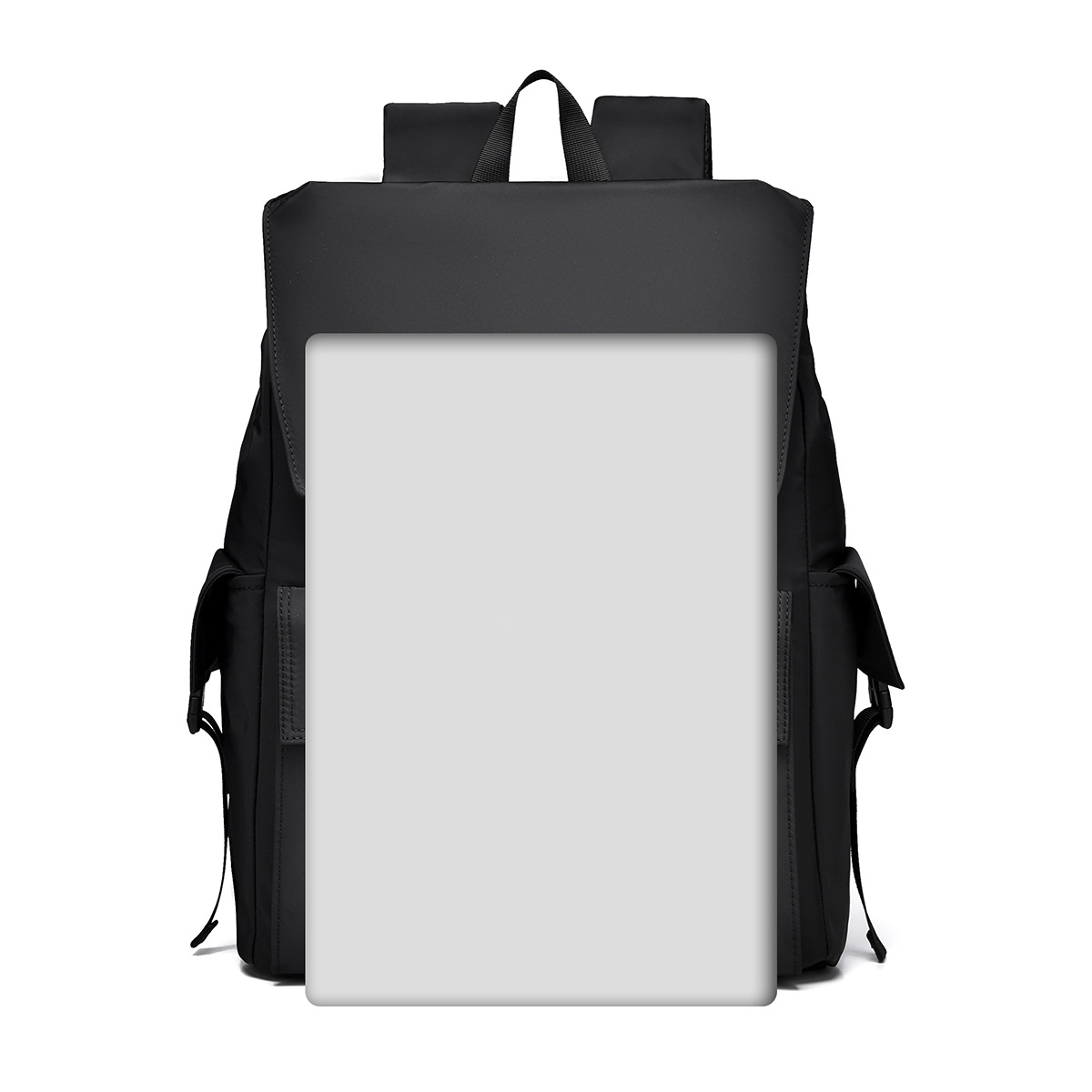 Cross-border trendy brand flip cover men's backpack, large-capacity outdoor leisure travel backpack, cool college student schoolbag details Picture