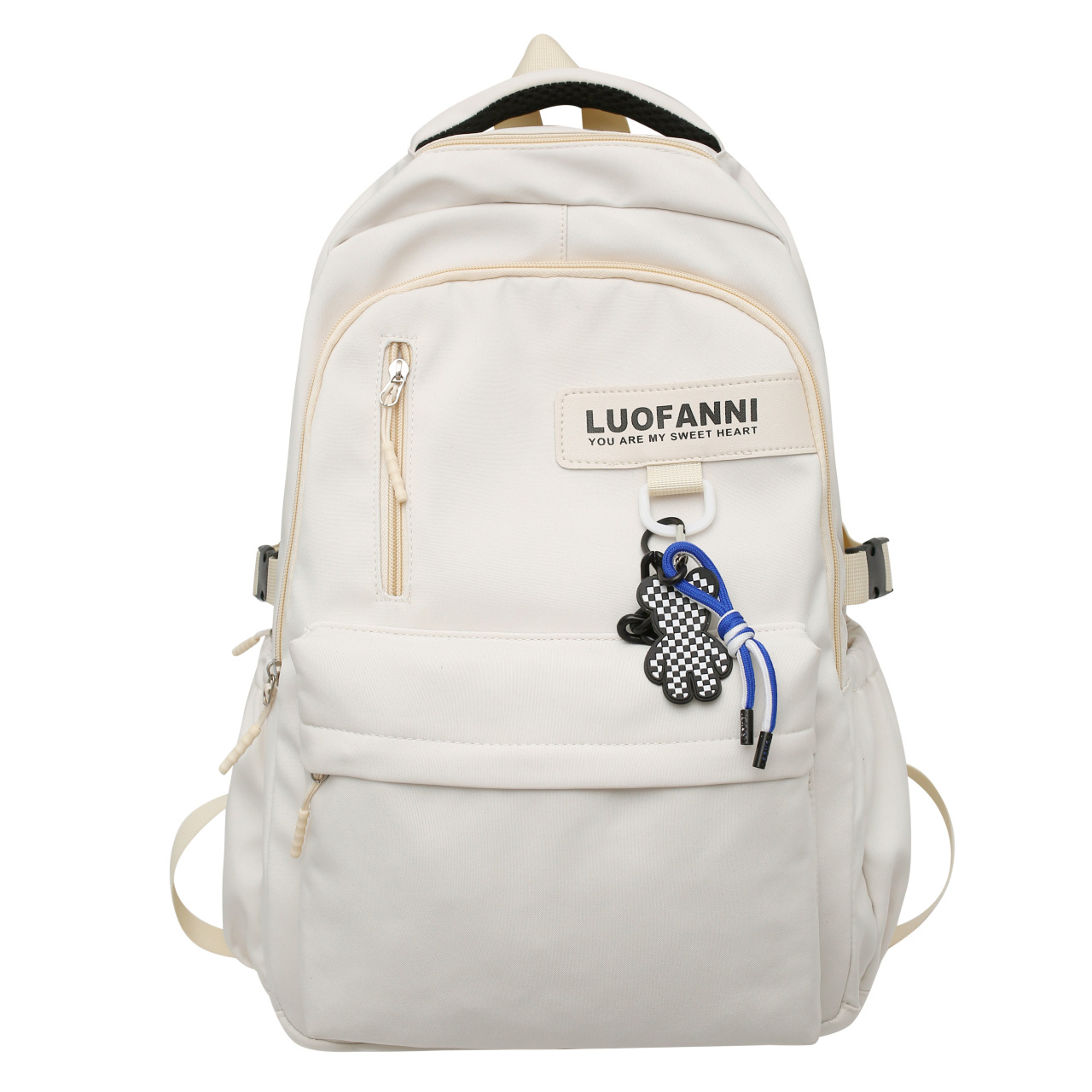 Simple schoolbags for boys, college and high school students, large-capacity backpacks for girls, college-style Korean couple backpacks Item Picture