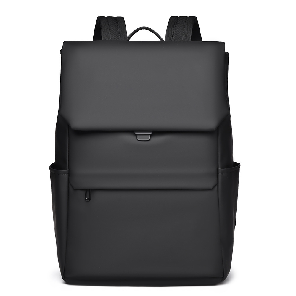 A new cross-border men's casual backpack, a fashionable and trendy backpack with large capacity, simple and casual, and solid color full figure