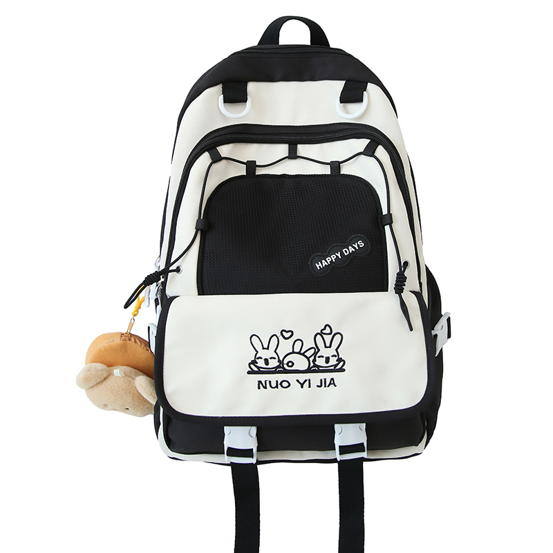College-style color-blocking small backpack, Japanese-style Instagram fresh and clean children's travel backpack, fashionable mom with kids backpack Application Scenario