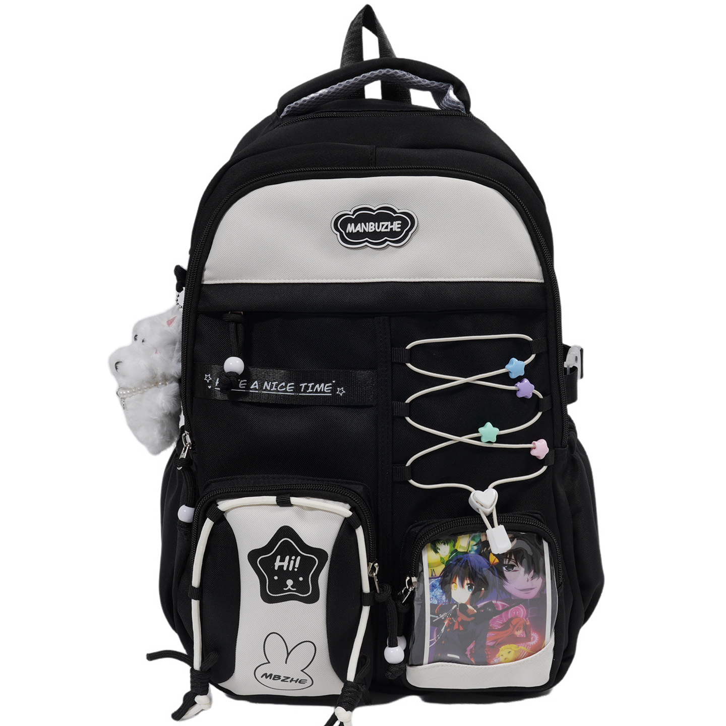 A new high-appearance-level Korean Instagram Harajuku fresh and sweet backpack, a lightweight and large-capacity backpack for junior and senior high school students Item Picture