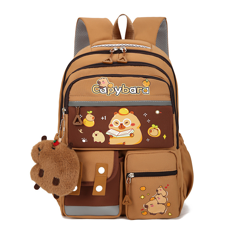 A new, cute Capibara backpack with a high level of appearance for students in grades 3 to 6. It is a casual, simple and lightweight commuting backpack Item Picture