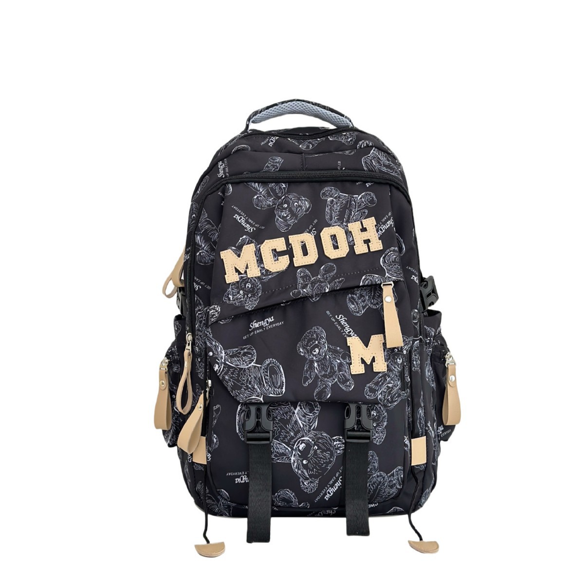 A new high-appearance-level, fresh and cute bear backpack from Korean Instagram, a large-capacity casual backpack for junior and senior high school students Item Picture